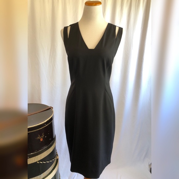 RACHEL Rachel Roy Dresses & Skirts - RACHEL ROY Wool Crepe Cut Shoulder Sheath Dress